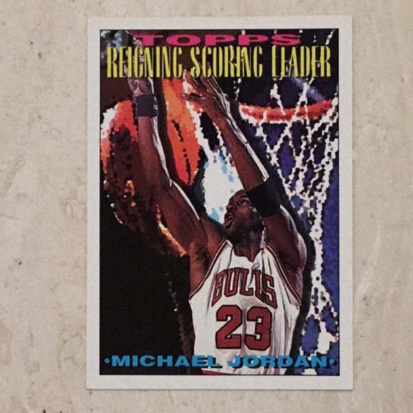 Michael Jordan 1994 Topps 384 Reigning Scoring Leader Basketball Card NBA #384 - Picture 2 of 10